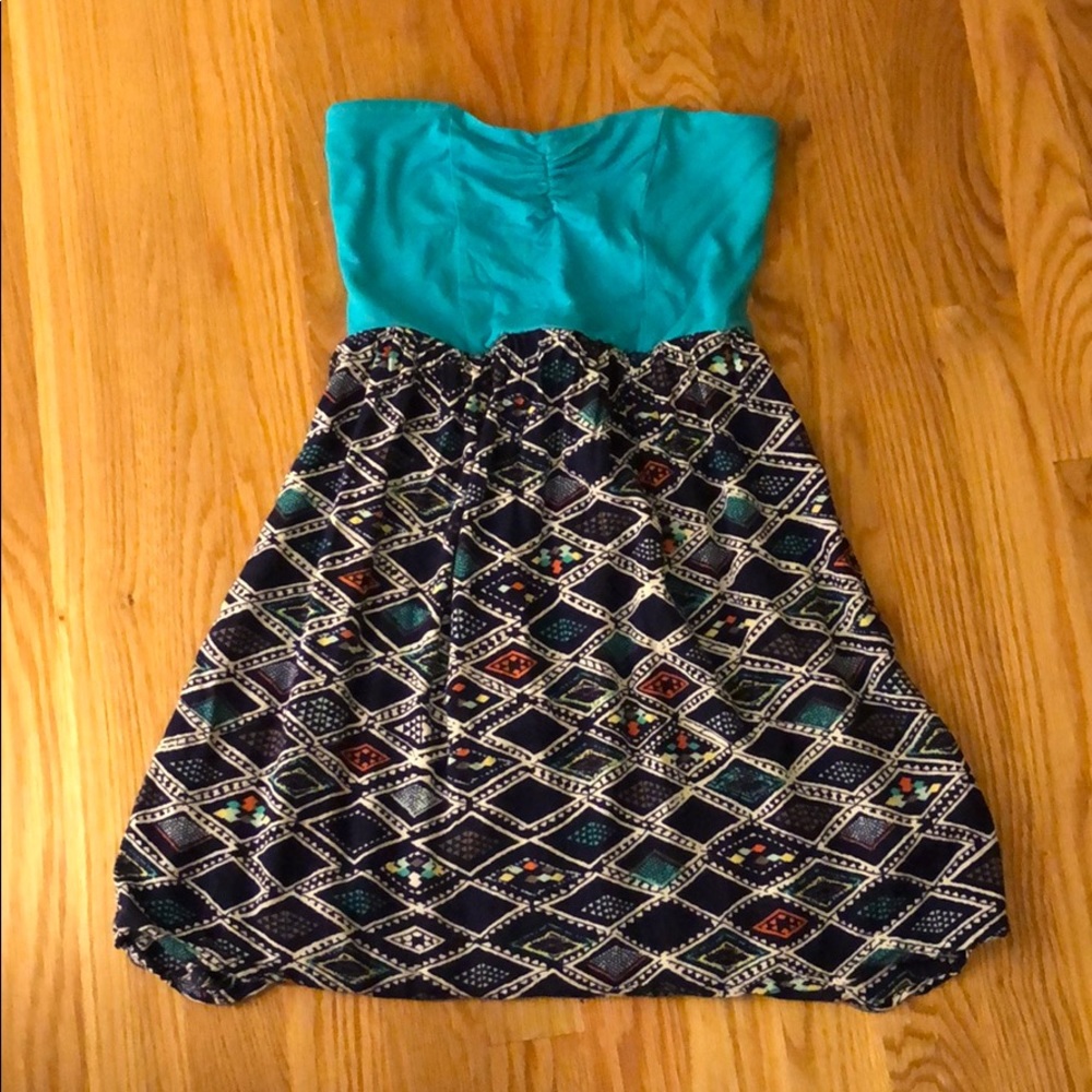 XS Roxy turquoise minidress